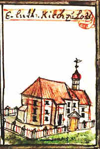 E. luth. Kirche zu Loss - Zbr, widok oglny